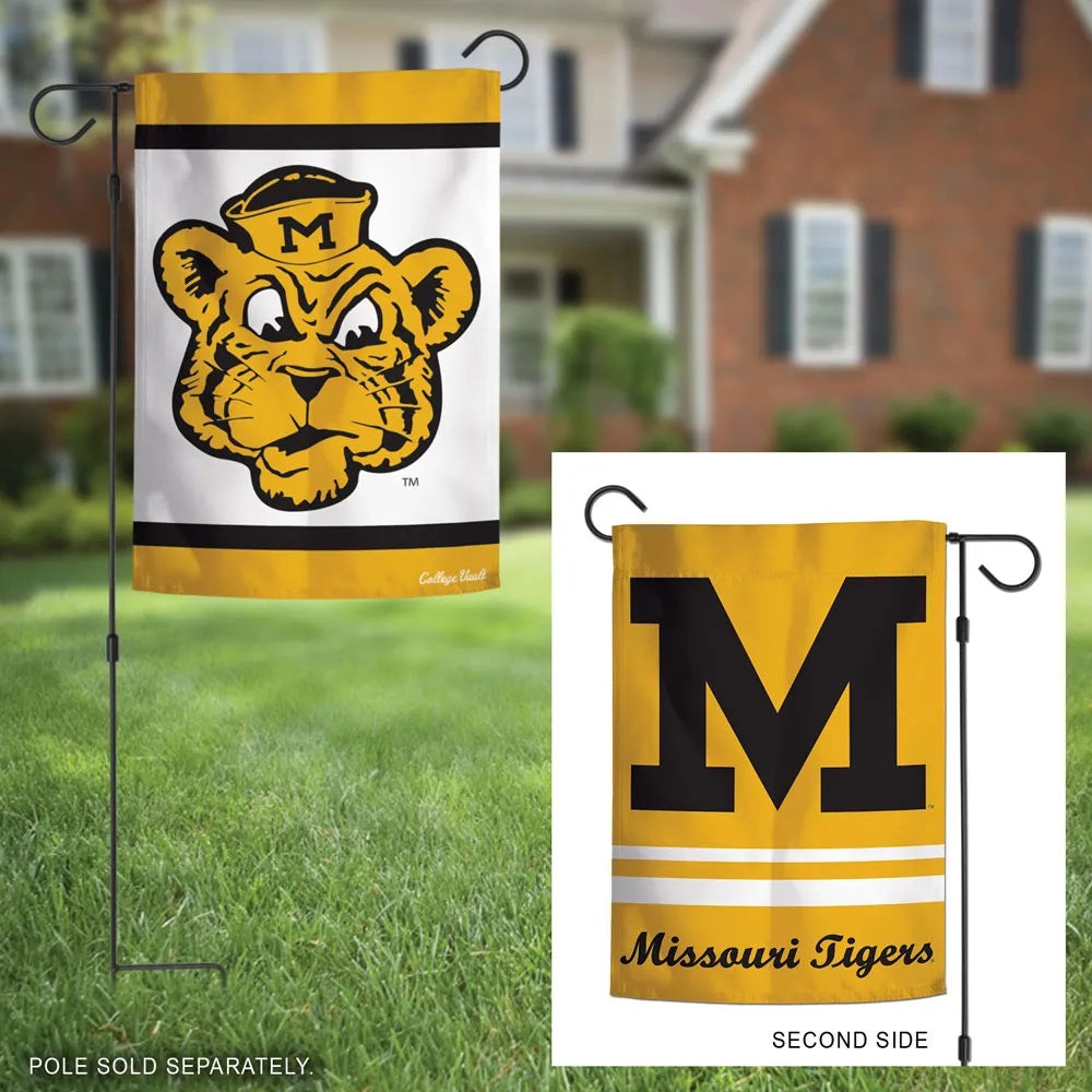 Missouri Garden Flag 2 Sided Tigers Vault Logo