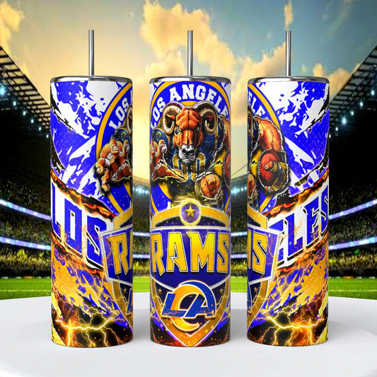 Los Angeles Rams 20oz Skinny Tumbler With Lid and Straw
