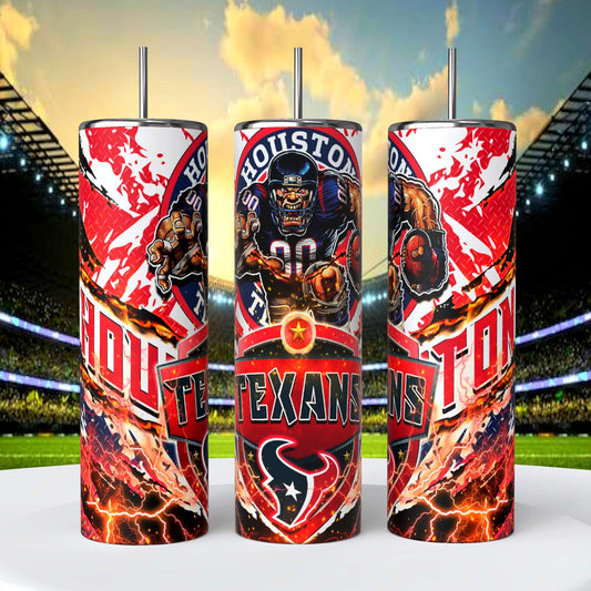 Houston Texans 20oz Skinny Tumbler With Lid and Straw
