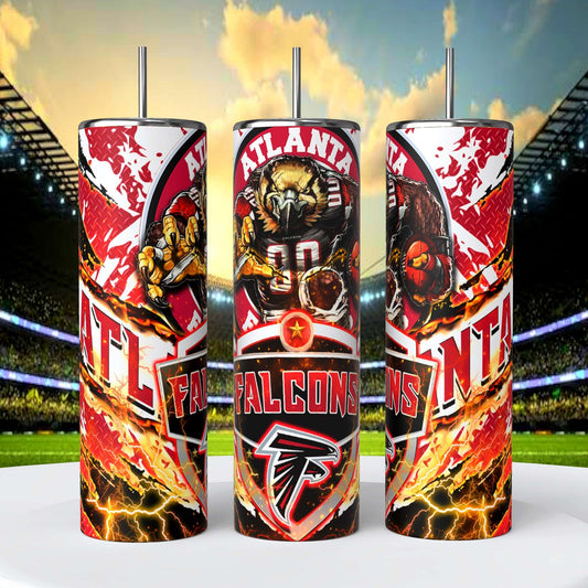 Atlanta Falcons 20oz Skinny Tumbler With Lid and Straw