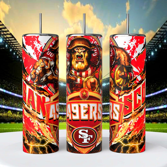 San Francisco 49ers 20oz Skinny Tumbler With Lid and Straw
