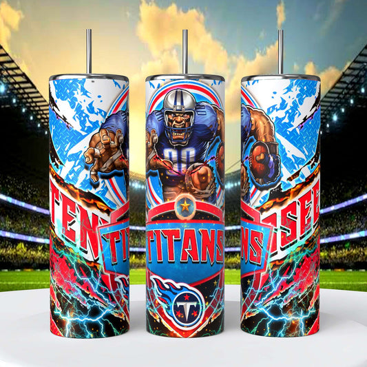 Tennessee Titans 20oz Skinny Tumbler With Lid and Straw