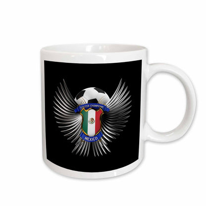 3dRose Mexico soccer ball with crest team football Mexican - Mugs (mug_159472)