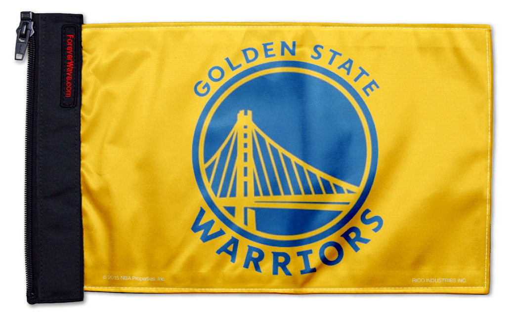 Golden State Warriors 11"x17" Forever Wave Flag for Golf Carts