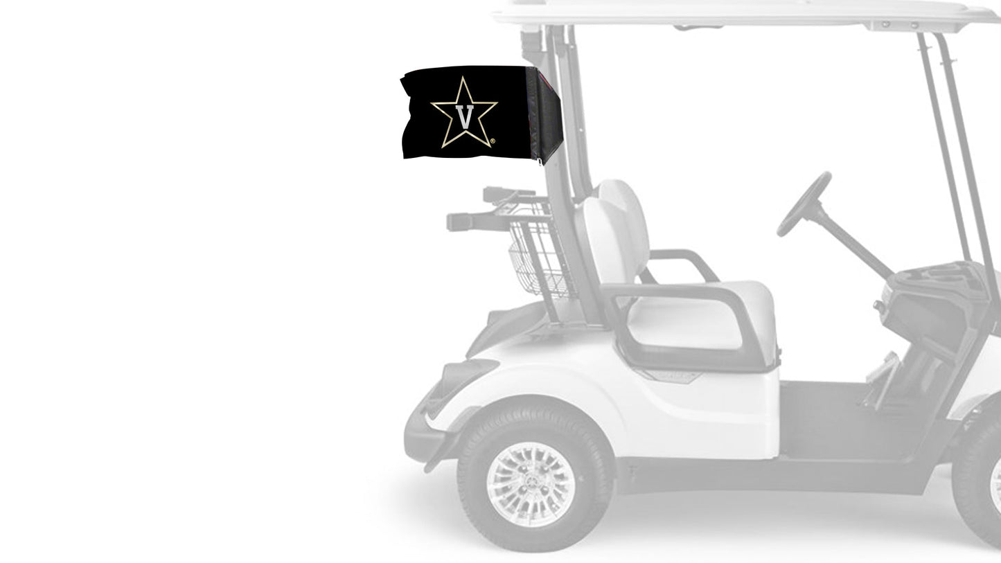 Vanderbilt 11"x17" Forever Wave Flag for Golf Carts