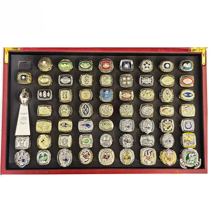 59 Football Championship Rings Set (1966-2024) – Size 11 Collectible