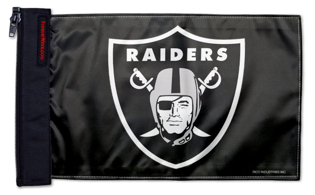 Las Vegas Raiders 11"x17" Forever Wave Flag for Golf Carts