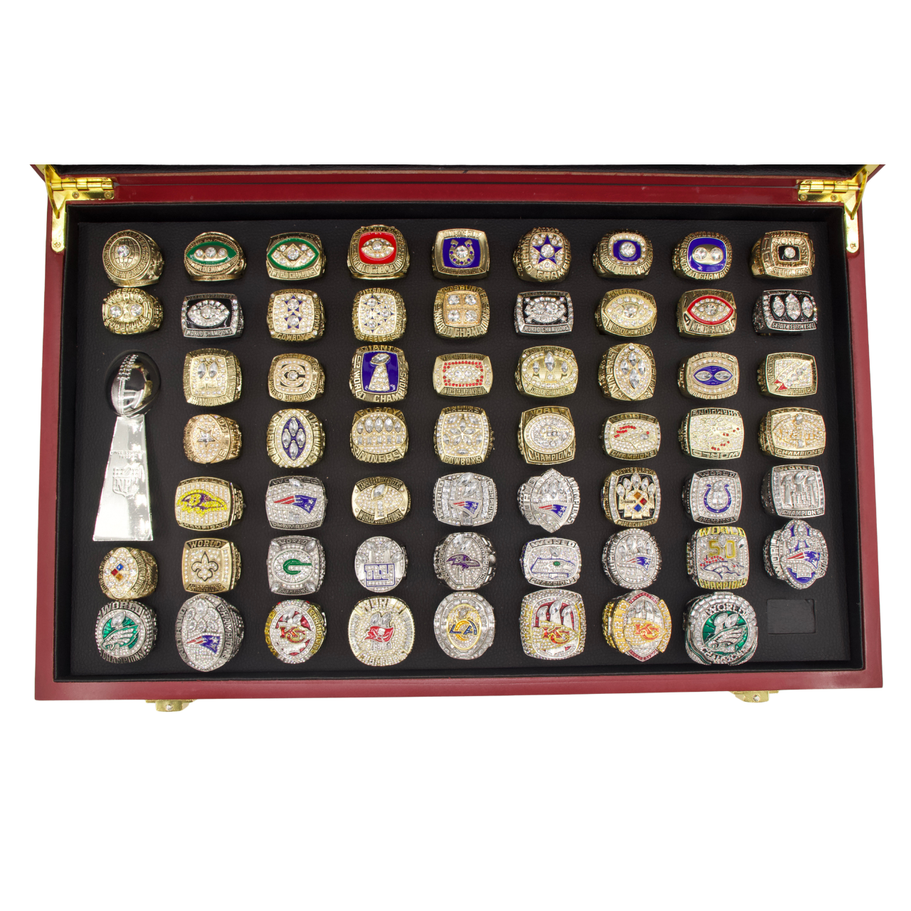 59 Football Championship Rings Set (1966-2024) – Size 11 Collectible
