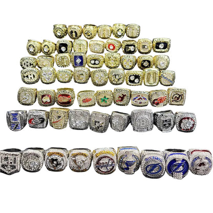 Hockey Championship Rings Set – 60 Rings Grand Slam Collection for Fans