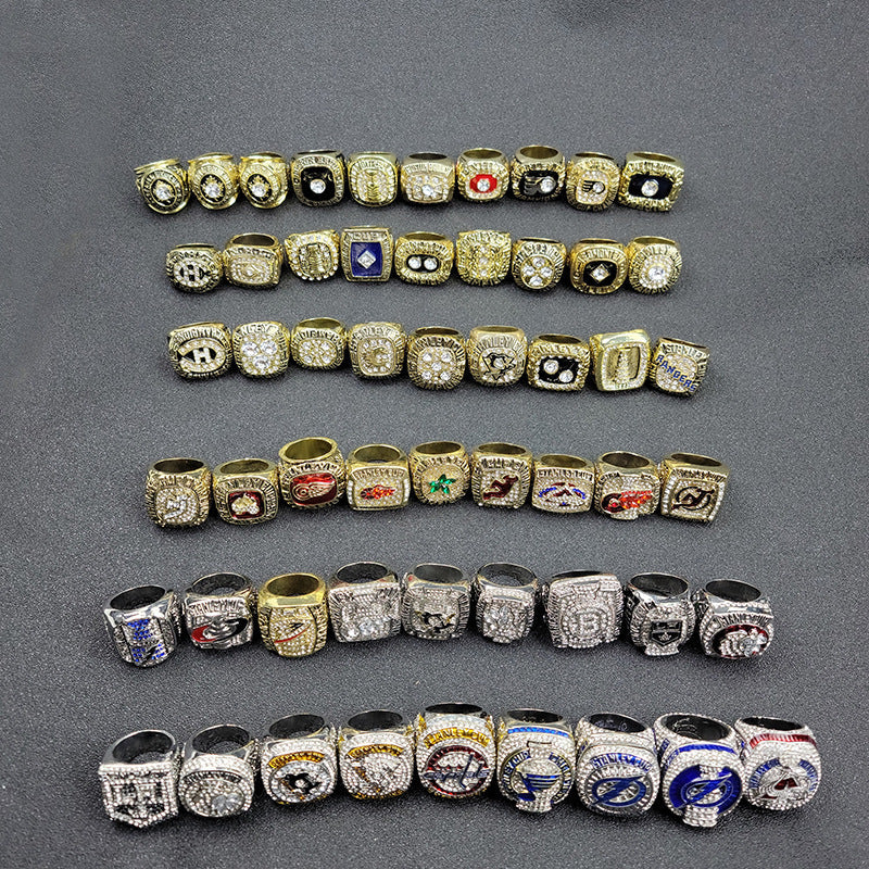 Hockey Championship Rings Set – 60 Rings Grand Slam Collection for Fans