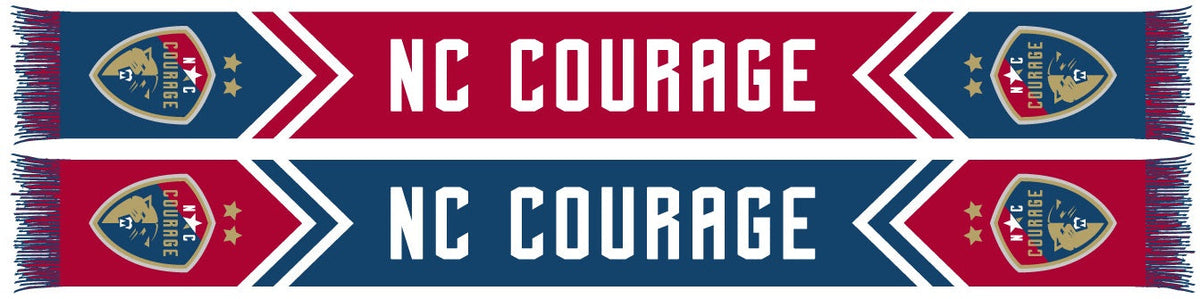 NORTH CAROLINA COURAGE SCARF- Chevron (HD Knit)