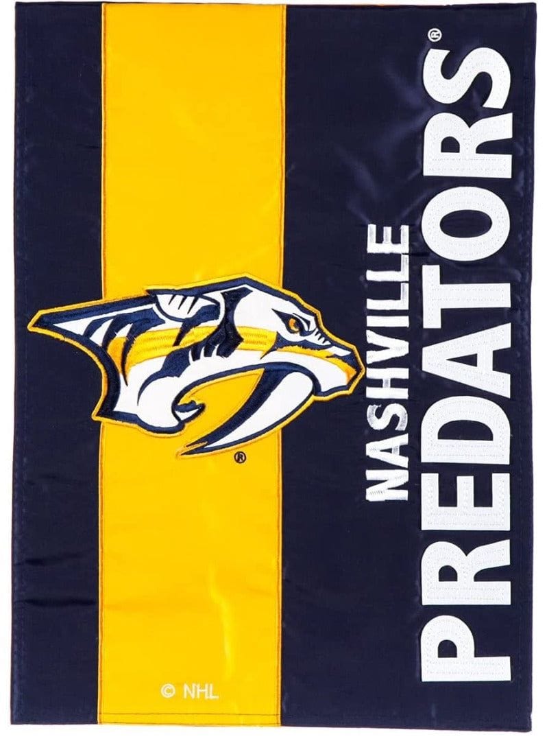 Nashville Predators Garden Flag 2 Sided Embellished Applique