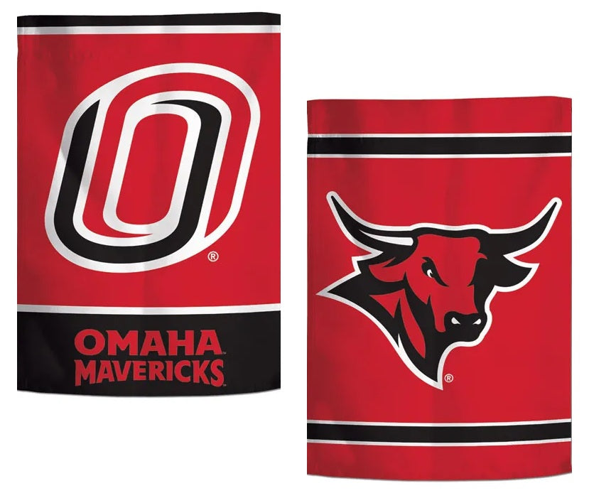 Nebraska Omaha Mavericks Garden Flag 2 Sided