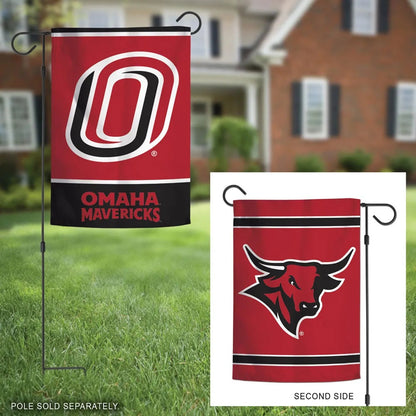 Nebraska Omaha Mavericks Garden Flag 2 Sided