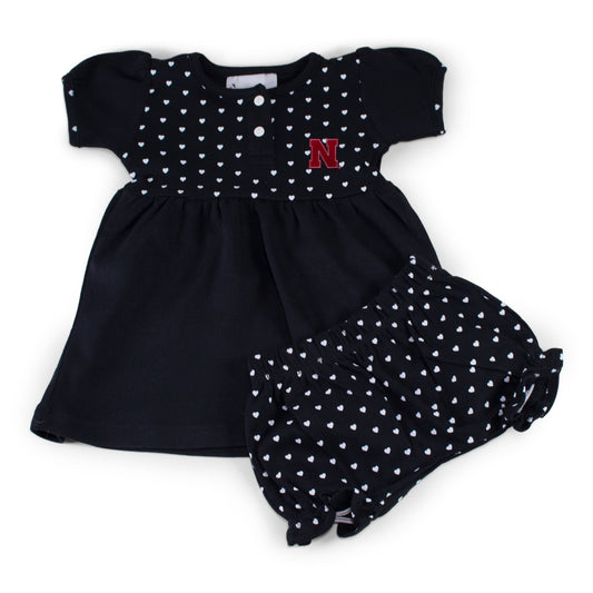 Nebraska Girl's Heart Dress with Bloomers