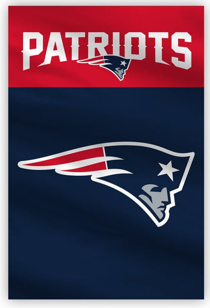 New England Patriots Garden Flag 2 Sided Logo