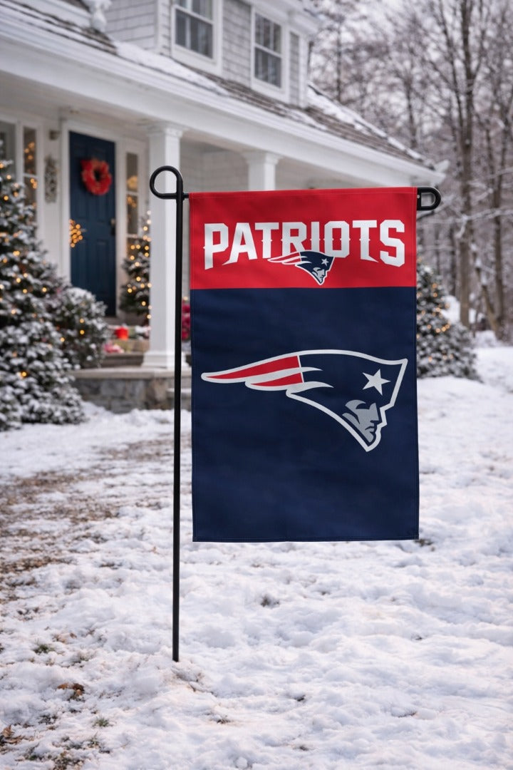 New England Patriots Garden Flag 2 Sided Logo