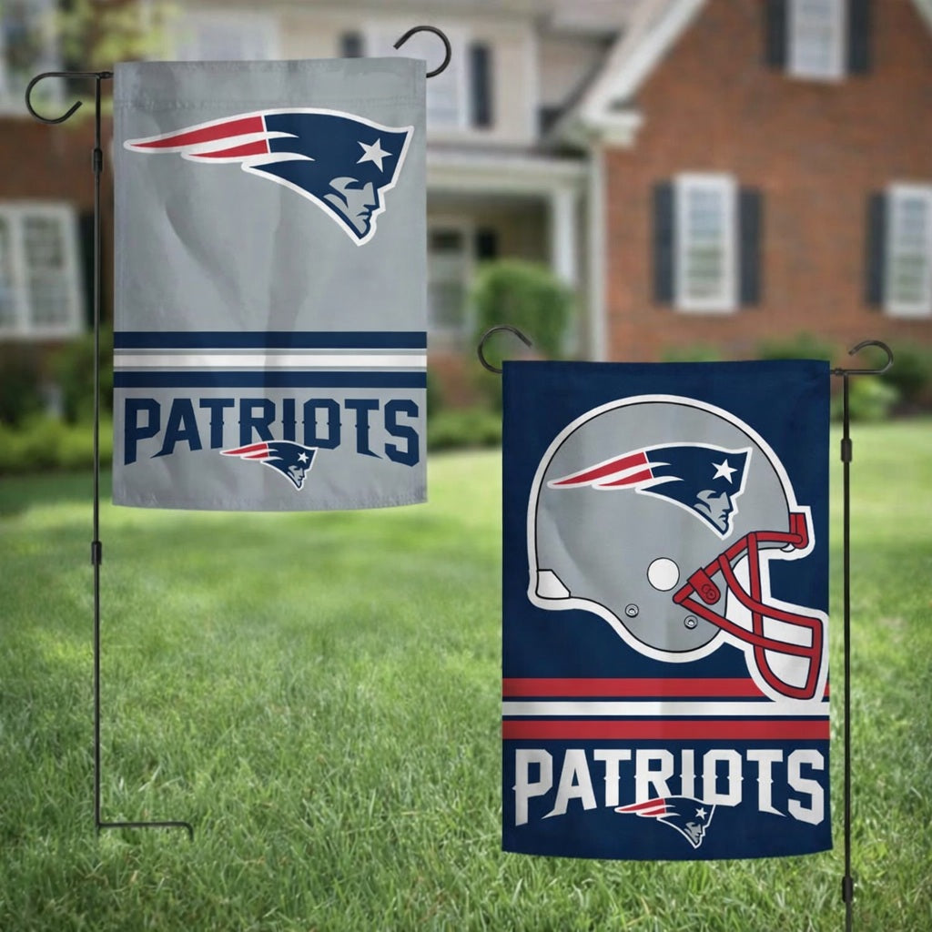 New England Patriots Double Logo Garden Flag