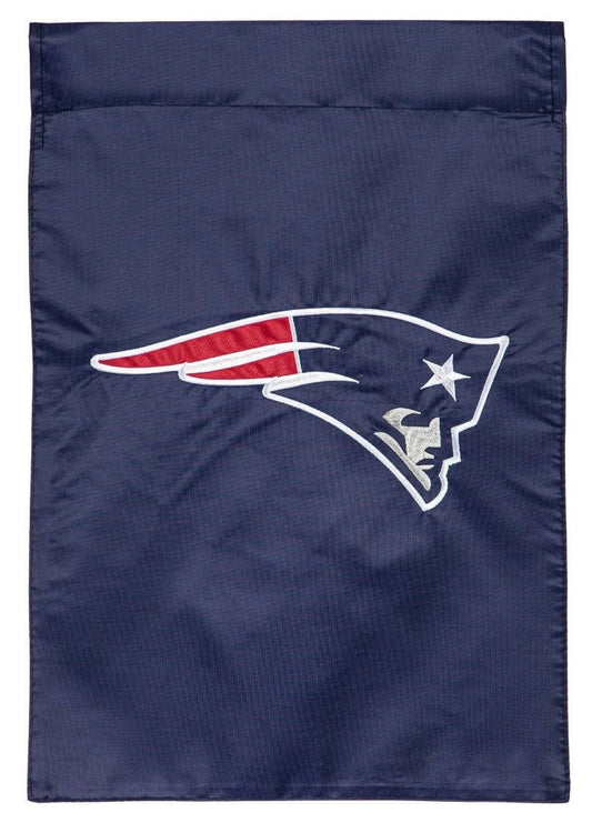 New England Patriots Garden Flag 2 Sided Applique Logo
