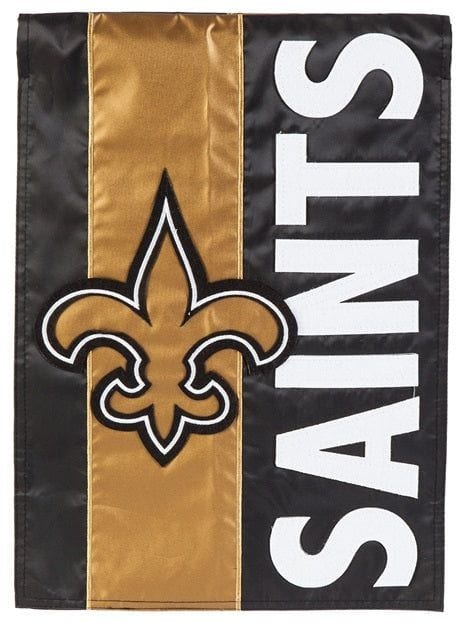 New Orleans Saints Garden Flag 2 Sided Applique