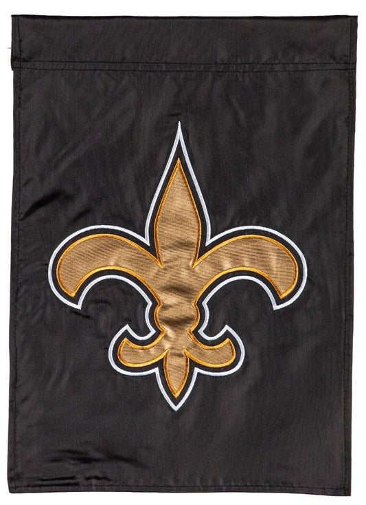 New Orleans Saints Garden Flag 2 Sided Applique Logo