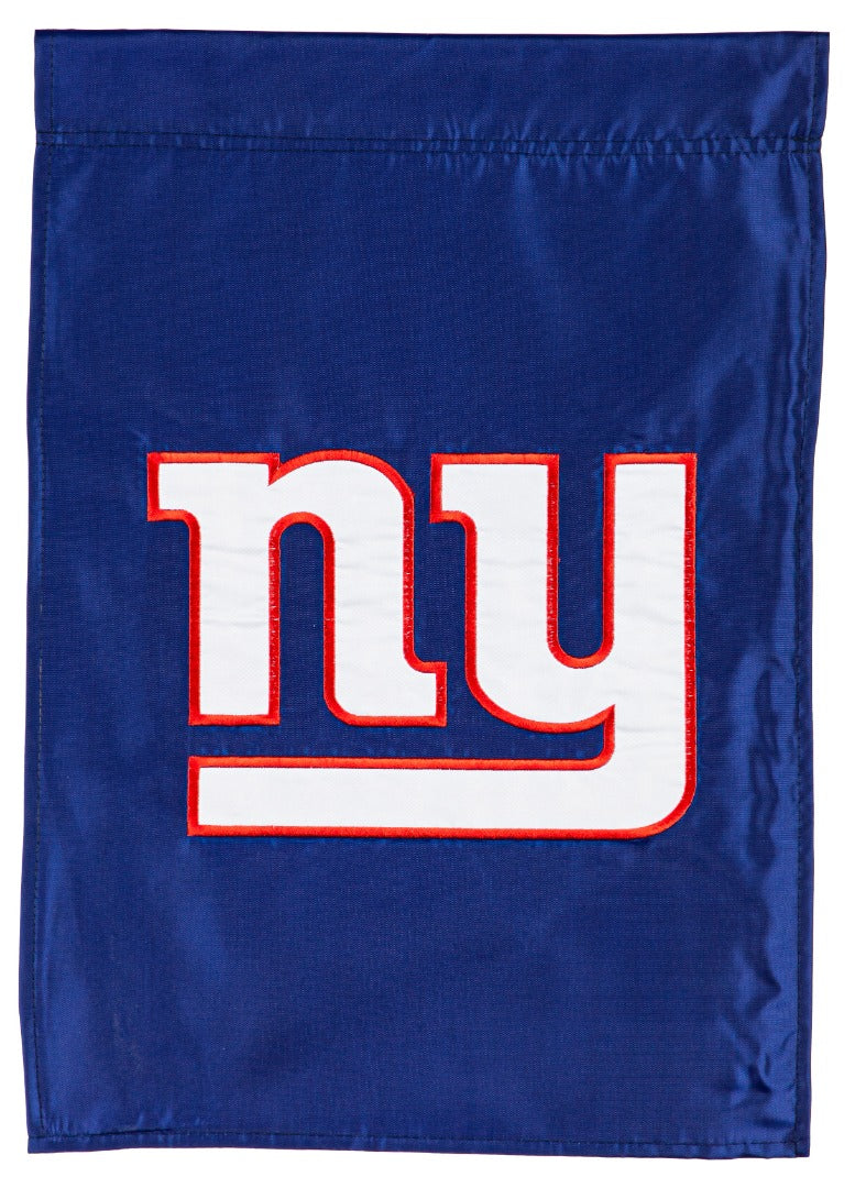 New York Giants Garden Flag 2 Sided Applique Logo