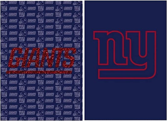 New York Giants Garden Flag 2 Sided Glitter Football