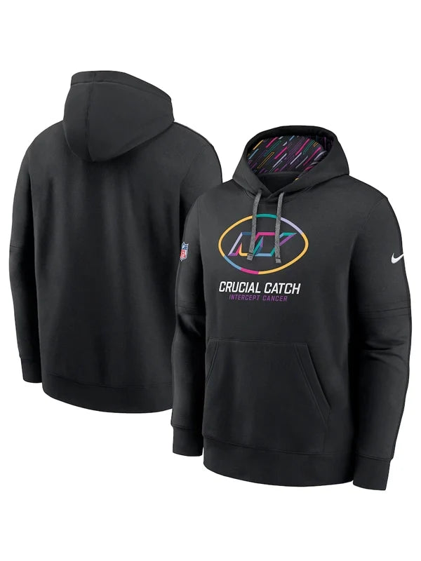 New York Jets Crucial Catch Club Hoodie – Nike NFL Cancer Awareness Fanwear