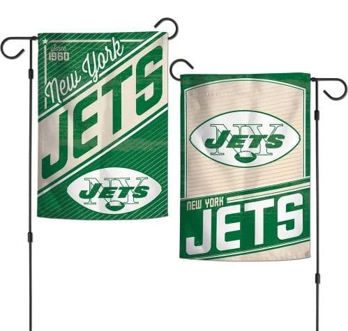 New York Jets Garden Flag 2 Sided Retro Classic Logo