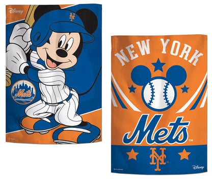 New York Mets Garden Flag 2 Sided Mickey Mouse