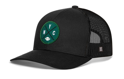 New York Football Trucker Hat  |  Green NYC X Snapback