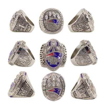 New England Football Championship Rings Set (6 Rings) – Limited Edition Collectible