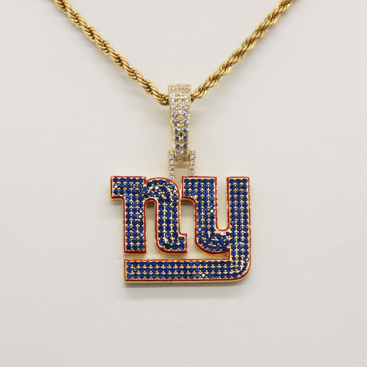 New York NY Emblem Pendant Necklace – Fan Gift Jewelry for Game Day & Holidays