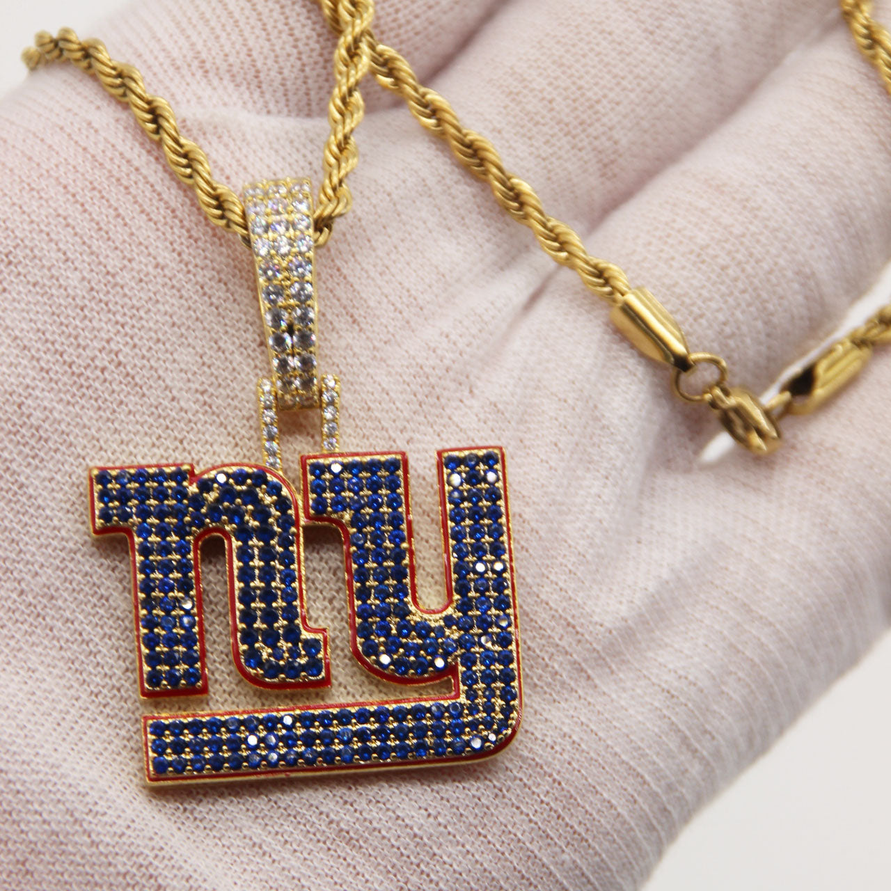New York NY Emblem Pendant Necklace – Fan Gift Jewelry for Game Day & Holidays