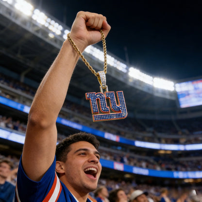 New York NY Emblem Pendant Necklace – Fan Gift Jewelry for Game Day & Holidays