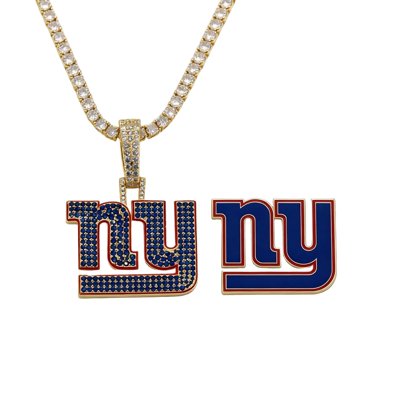 New York NY Emblem Pendant Necklace – Fan Gift Jewelry for Game Day & Holidays