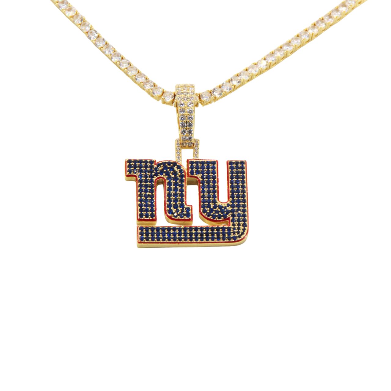 New York NY Emblem Pendant Necklace – Fan Gift Jewelry for Game Day & Holidays