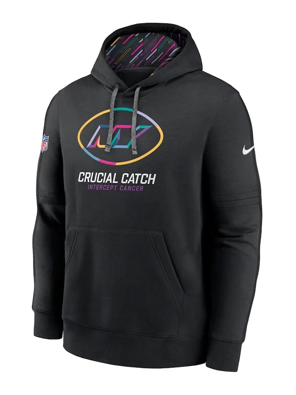 New York Jets Crucial Catch Club Hoodie – Nike NFL Cancer Awareness Fanwear