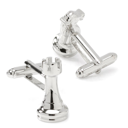 Knight and Rook Chess Piece Cufflinks