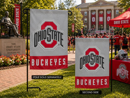 Ohio State Garden Flag Embroidered 2 Sided