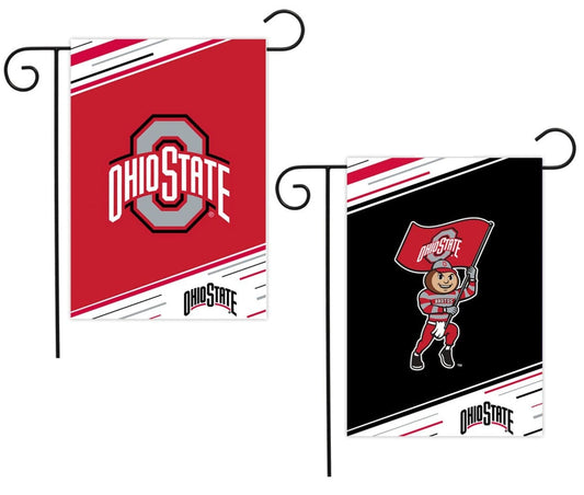 Ohio State University Garden Flag 2 Sided Brutus