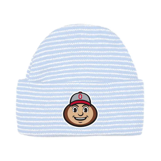 Ohio State Brutus Newborn Stripe Knit Cap