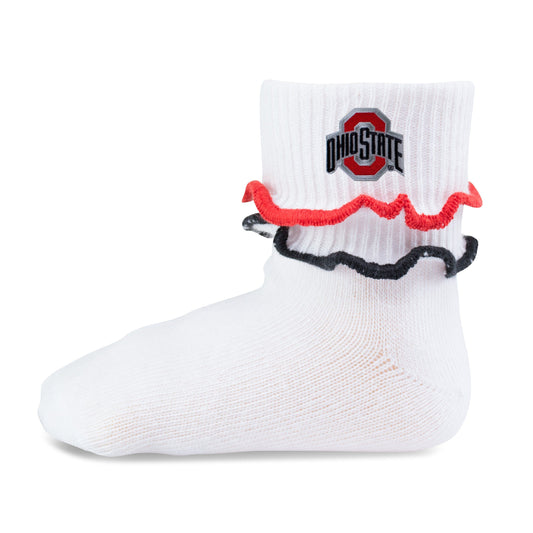 Ohio State Double Ripple Edge Anklet