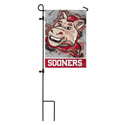 Oklahoma Sooners Garden Flag 2 Sided Justin Patten Mascot