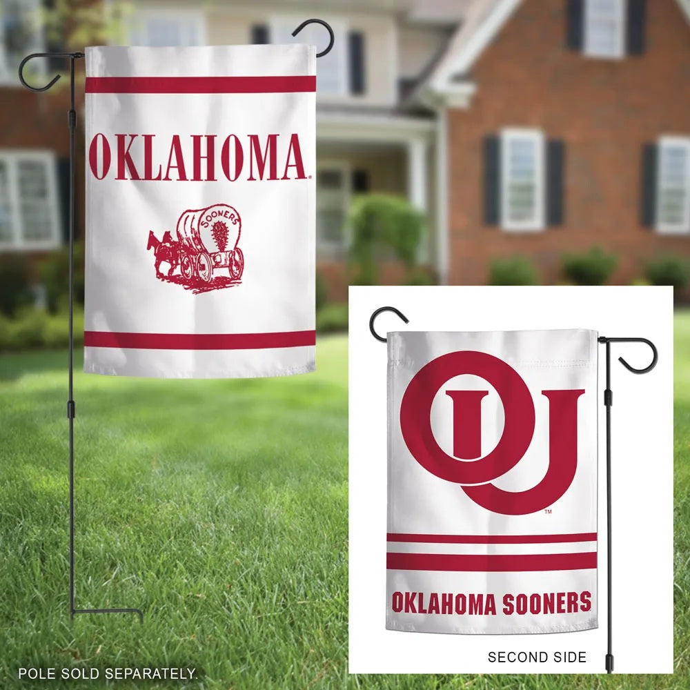 Oklahoma Sooners Garden Flag 2 Sided Vintage