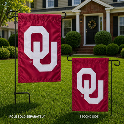 Oklahoma University Sooners Garden Flag 2 Sided Applique