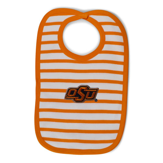 Oklahoma State Infant Stripe Knit Bib