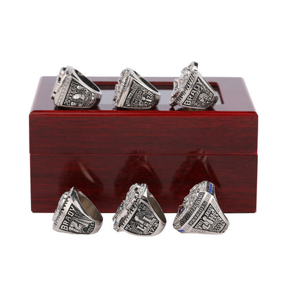 New England Football Championship Rings Set (6 Rings) – Limited Edition Collectible