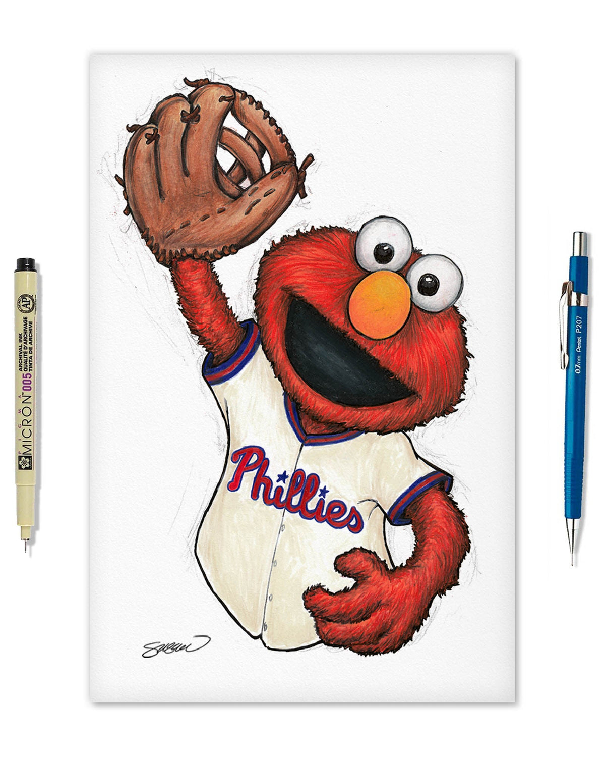 ELMO x MLB Phillies Limited Edition Art Print
