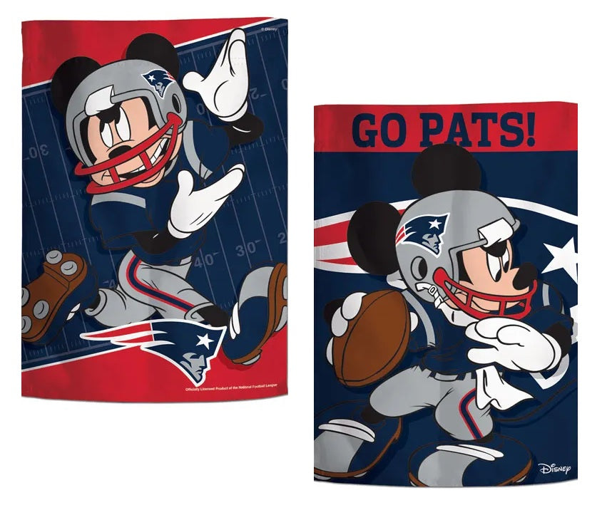 Patriots Mickey Mouse 2 Sided Garden Flag